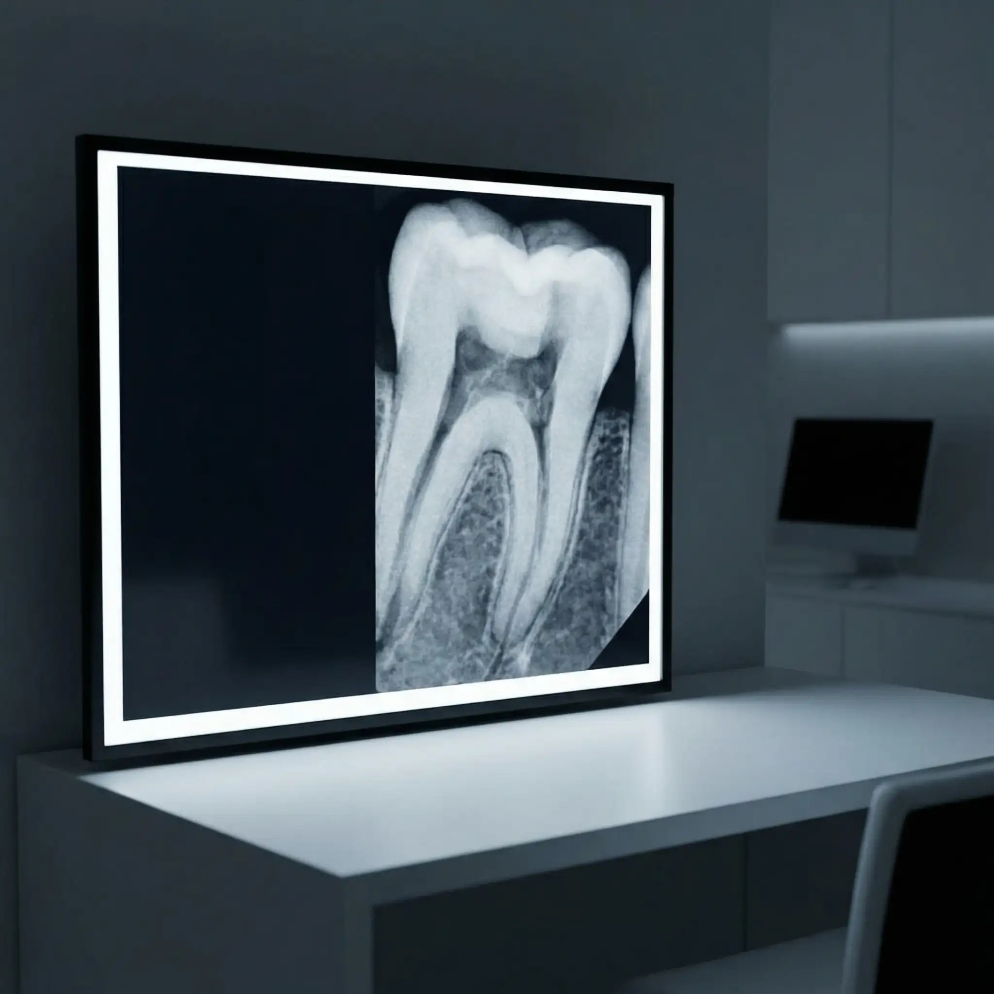 Digital X-ray showing detailed tooth root canal structure